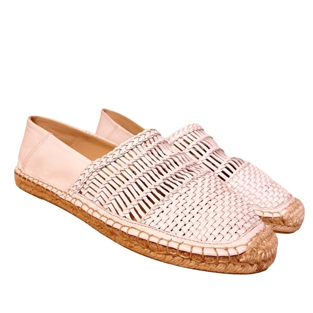 SAM EDELMAN Woven Leather Pen Espadrille Slip On Shoes Size 8 in White - Picture 3 of 14
